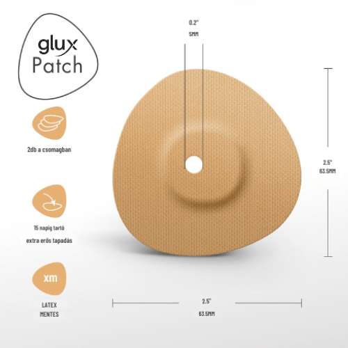 2db GluX CGM fedőtapasz – extra rögzítés sporthoz és mindennapokra - bézs - GluX